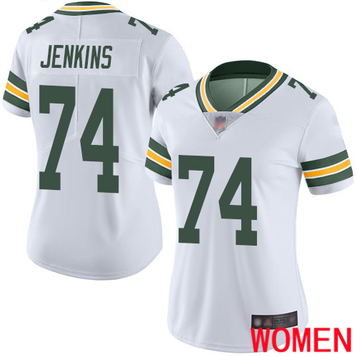 Green Bay Packers Limited White Women #74 Jenkins Elgton Road Jersey Nike NFL Vapor Untouchable->youth nfl jersey->Youth Jersey